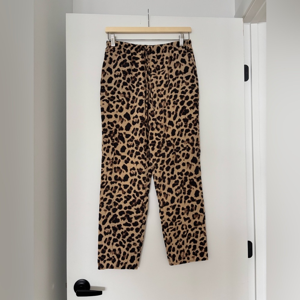 Zara Leopard Print Trousers - Brown and Black